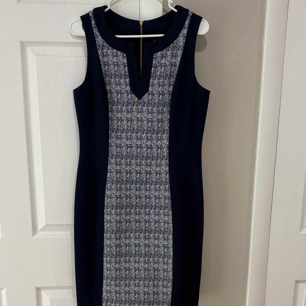 Tahari Navy Dress